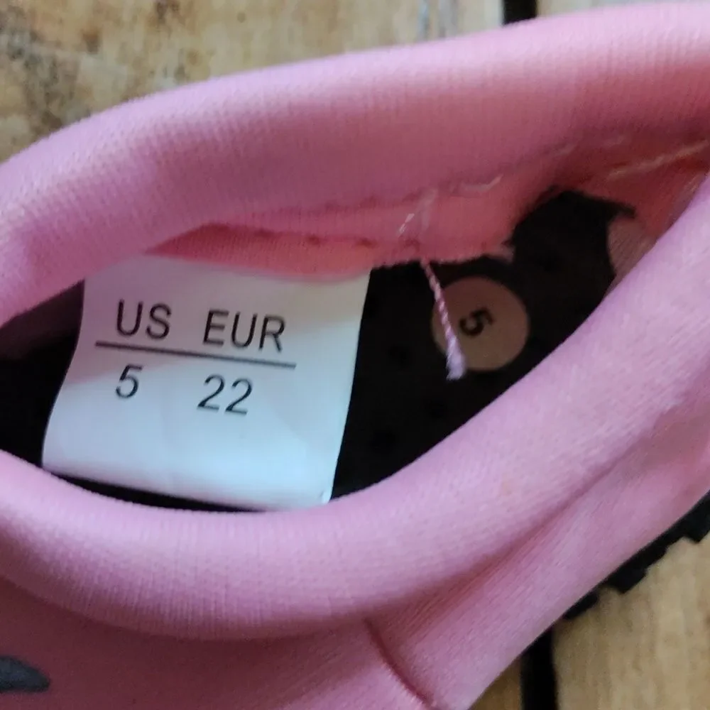 Water Shoes Size 5 Pink Slip On Beach Vacation Summer Dolphin